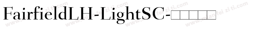 FairfieldLH-LightSC字体转换