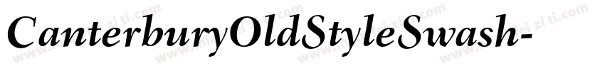 CanterburyOldStyleSwash字体转换