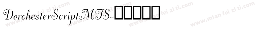 DorchesterScriptMTS字体转换