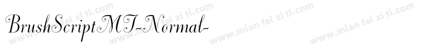 BrushScriptMT-Normal字体转换