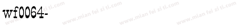 wf0064字体转换
