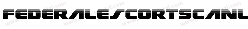 FederalEscortScanlines-rLYO字体转换