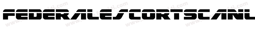 FederalEscortScanlines-rLYO字体转换