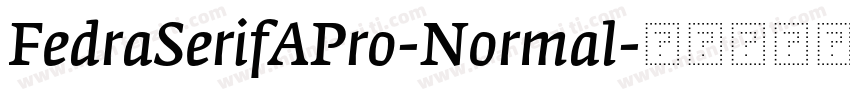 FedraSerifAPro-Normal字体转换