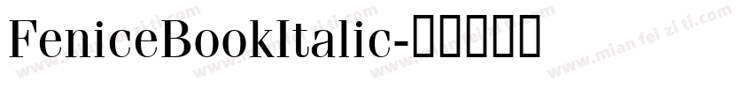 FeniceBookItalic字体转换