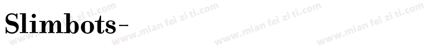 Slimbots字体转换