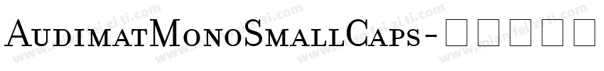 AudimatMonoSmallCaps字体转换