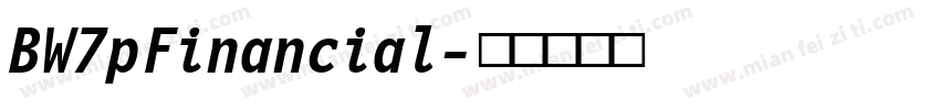 BW7pFinancial字体转换