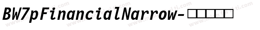 BW7pFinancialNarrow字体转换