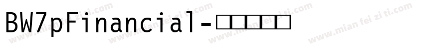 BW7pFinancial字体转换