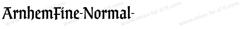 ArnhemFine-Normal字体转换