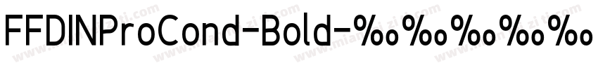 FFDINProCond-Bold字体转换