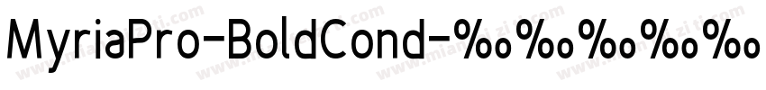 MyriaPro-BoldCond字体转换