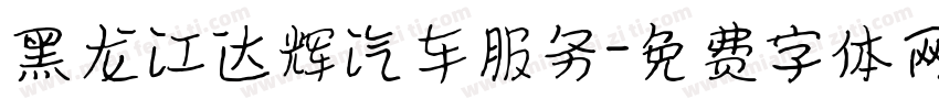 黑龙江达辉汽车服务字体转换