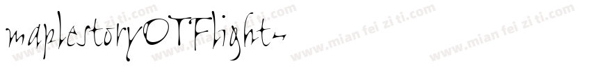 maplestoryOTFlight字体转换