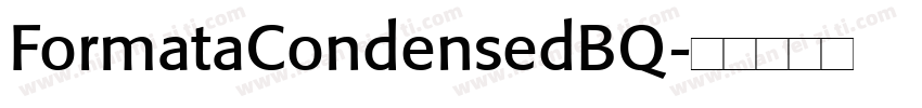 FormataCondensedBQ字体转换