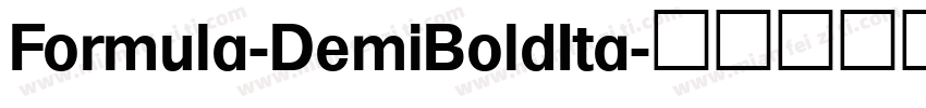 Formula-DemiBoldIta字体转换