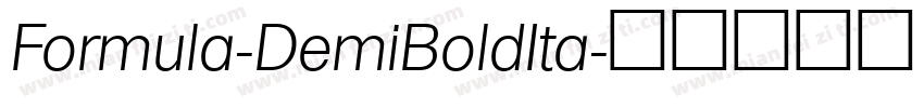 Formula-DemiBoldIta字体转换
