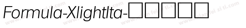 Formula-XlightIta字体转换