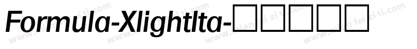 Formula-XlightIta字体转换