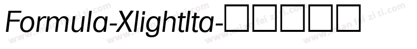 Formula-XlightIta字体转换