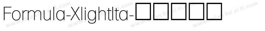 Formula-XlightIta字体转换