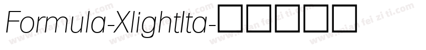 Formula-XlightIta字体转换