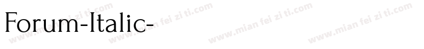 Forum-Italic字体转换
