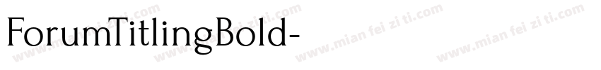 ForumTitlingBold字体转换