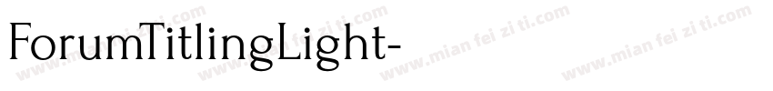 ForumTitlingLight字体转换