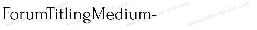 ForumTitlingMedium字体转换