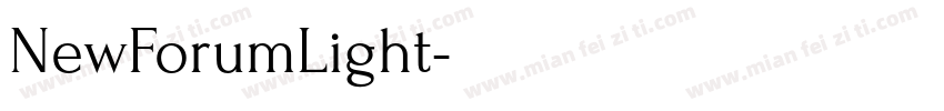 NewForumLight字体转换