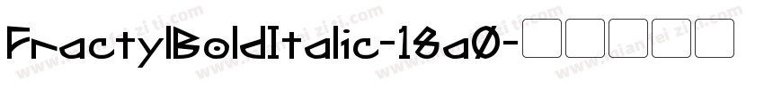 FractylBoldItalic-18a0字体转换