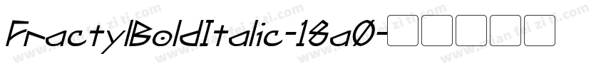 FractylBoldItalic-18a0字体转换