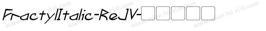 FractylItalic-ReJV字体转换