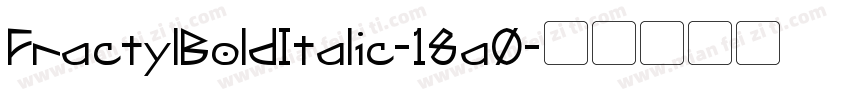FractylBoldItalic-18a0字体转换
