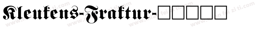 Kleukens-Fraktur字体转换