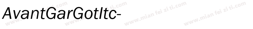 AvantGarGotItc字体转换
