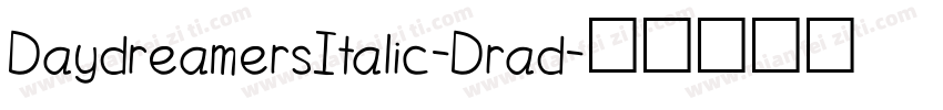 DaydreamersItalic-Drad字体转换