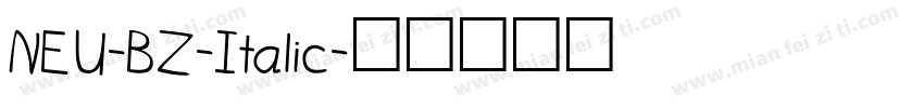 NEU-BZ-Italic字体转换