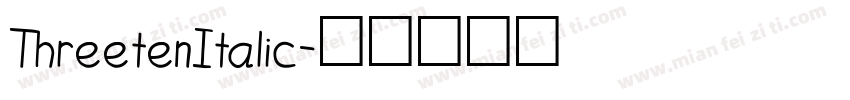 ThreetenItalic字体转换