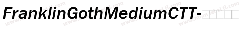 FranklinGothMediumCTT字体转换