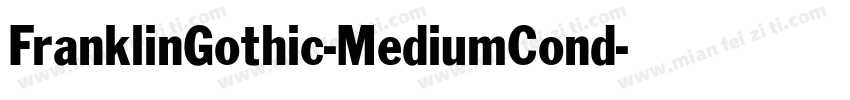 FranklinGothic-MediumCond字体转换