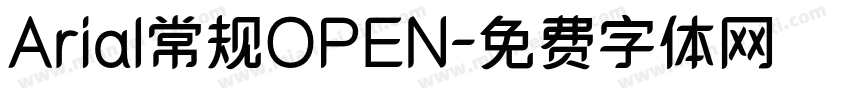 Arial常规OPEN字体转换