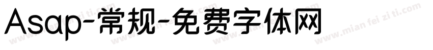 Asap-常规字体转换