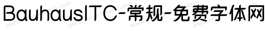 BauhausITC-常规字体转换