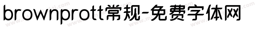 brownprott常规字体转换