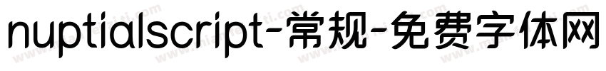 nuptialscript-常规字体转换