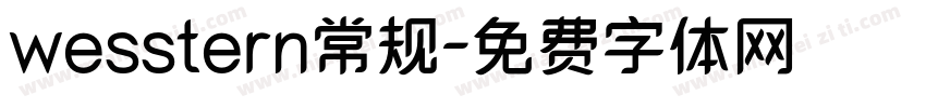 wesstern常规字体转换