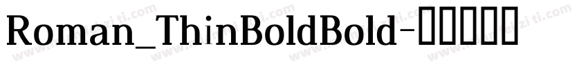 Roman_ThinBoldBold字体转换